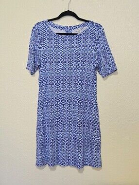Tommy Bahama Dress - Diamond All-Over Pattern - Short Sleeve - Nautical - Size L